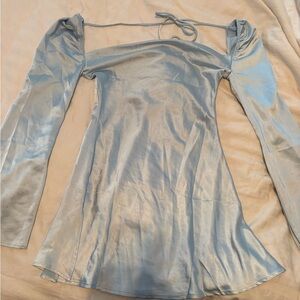 Beginning Boutique Blue Long Sleeve Dress